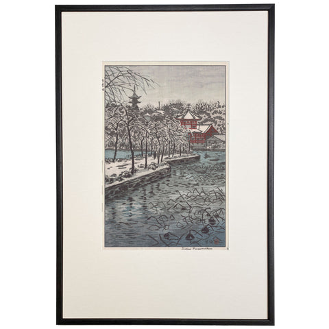 Shiro Kasamatsu, "Snowy Canal, Kyoto"