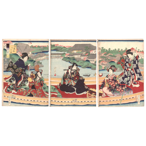 Utagawa Yoshitora, "Prince's Excursion, Asazumabune"