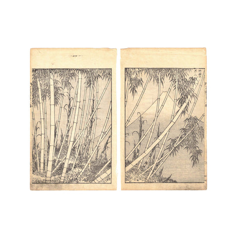 Katsushika Hokusai, "Fuji in a Bamboo Grove"