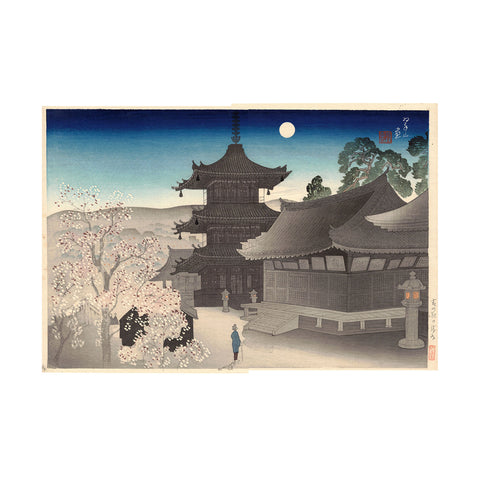 Miki Suizan, "Kiyomizu Temple on a Spring Night"