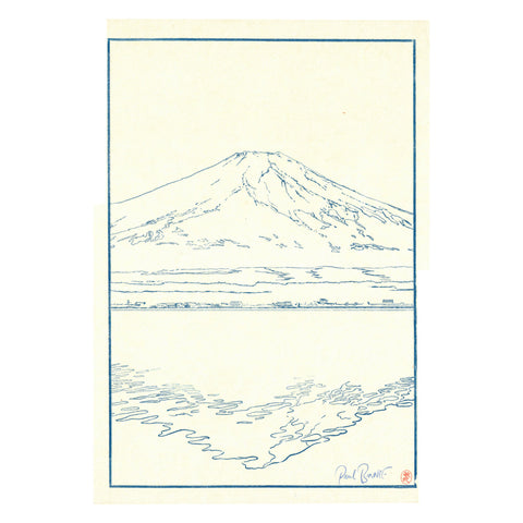 Paul Binnie, "Red Fuji, from Lake Kawaguchi" (with Keyblock print)